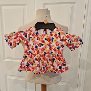 Janie And Jack 6-12mos Floral Baby Top